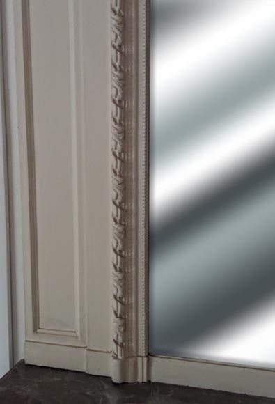 Louis XVI style trumeau with rounded mirror decorated with a ribbon Louis XVI style trumeau with rounded mirror decorated with a ribbon-5