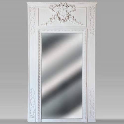 Small Louis XVI style trumeau with rose wreath