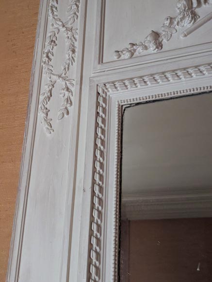 Small Louis XVI style trumeau with rose wreath Small Louis XVI style trumeau with rose wreath-4