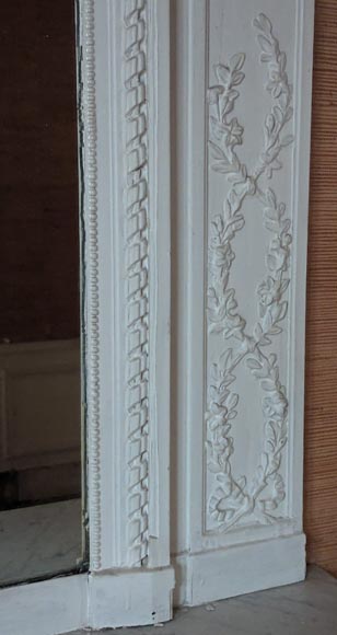 Small Louis XVI style trumeau with rose wreath Small Louis XVI style trumeau with rose wreath-5