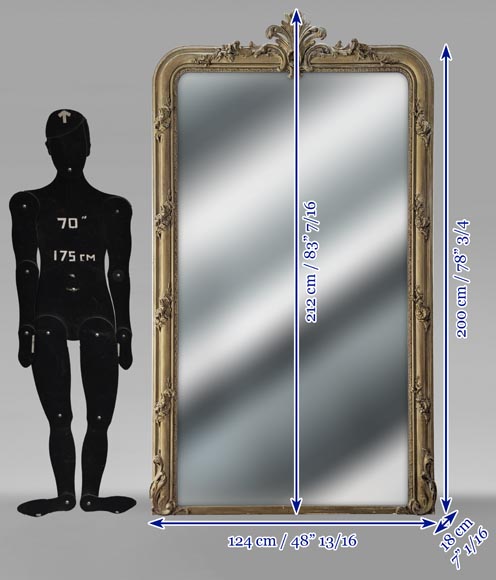 Louis XV style trumeau with gilt painted palmette Louis XV style trumeau with gilt painted palmette-6