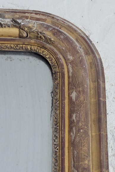 Louis XV style gilded trumeau with openwork shells Louis XV style gilded trumeau with openwork shells-3