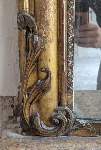 Louis XV style gilded trumeau with openwork shells Louis XV style gilded trumeau with openwork shells-6