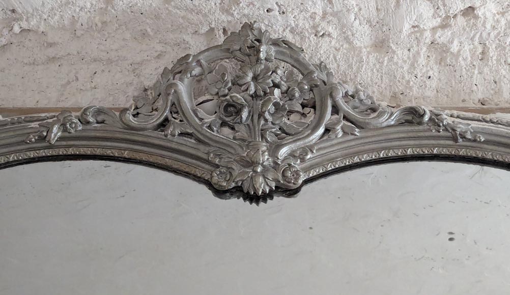 Large Louis XV style trumeau with openwork floral decoration Large Louis XV style trumeau with openwork floral decoration-1