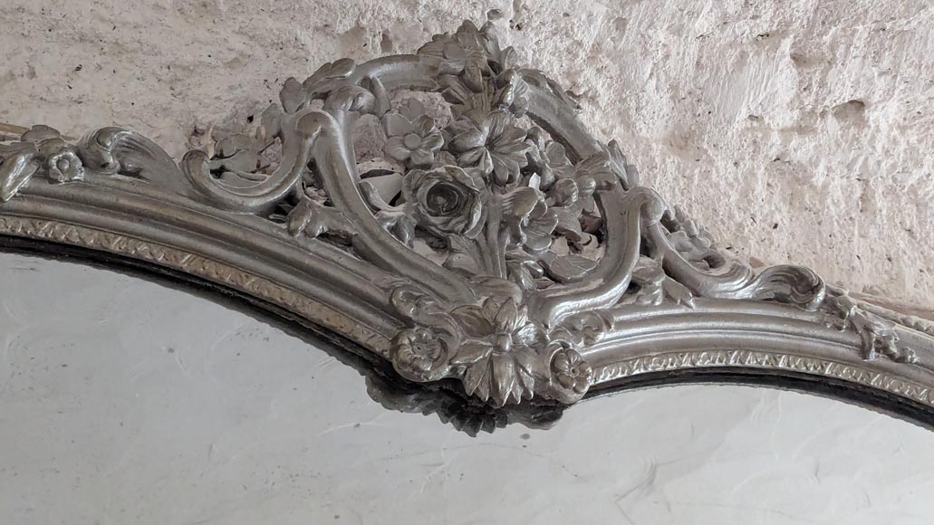 Large Louis XV style trumeau with openwork floral decoration Large Louis XV style trumeau with openwork floral decoration-2