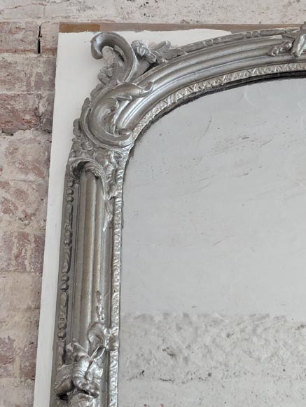 Large Louis XV style trumeau with openwork floral decoration Large Louis XV style trumeau with openwork floral decoration-3