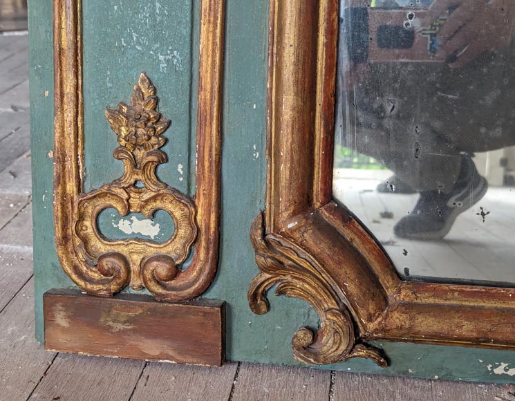 Louis XV period gilded trumeau with sconces and decorated with a painting Louis XV period gilded trumeau with sconces and decorated with a painting-12