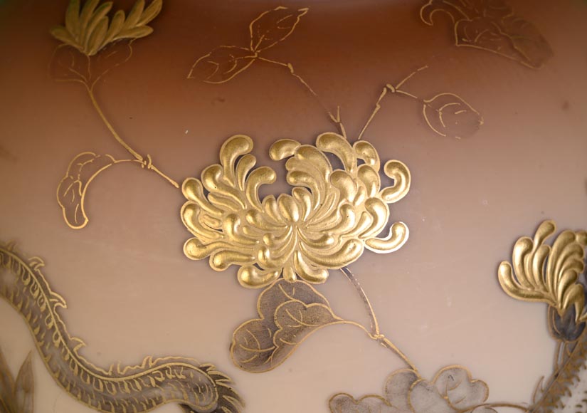 Jules Barbe for Thomas Webb (attributed to), Japanese-style Vase with Dragons, late 19th Century Jules Barbe for Thomas Webb (attributed to), Japanese-style Vase with Dragons, late 19th Century -7