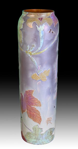 Clain & Perrier - Glass Paste Vase Decorated With Coloquintes, Circa 1900 Clain & Perrier - Glass Paste Vase Decorated With Coloquintes, Circa 1900-2