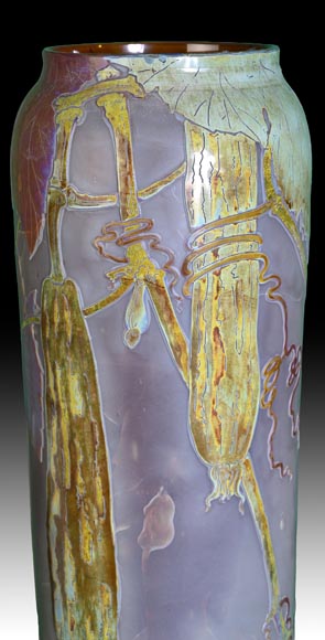 Clain & Perrier - Glass Paste Vase Decorated With Coloquintes, Circa 1900 Clain & Perrier - Glass Paste Vase Decorated With Coloquintes, Circa 1900-4