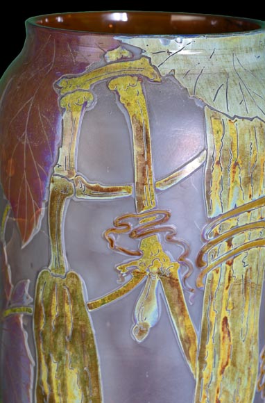 Clain & Perrier - Glass Paste Vase Decorated With Coloquintes, Circa 1900 Clain & Perrier - Glass Paste Vase Decorated With Coloquintes, Circa 1900-6