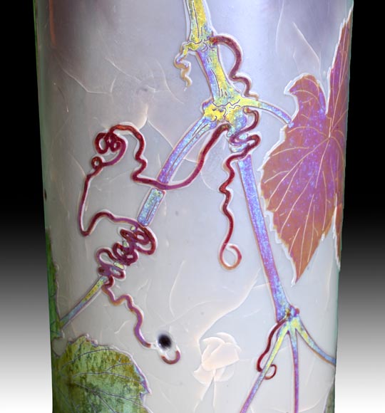 Clain & Perrier - Glass Paste Vase Decorated With Coloquintes, Circa 1900 Clain & Perrier - Glass Paste Vase Decorated With Coloquintes, Circa 1900-7