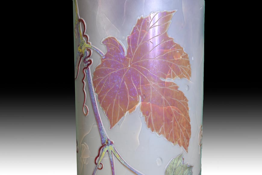 Clain & Perrier - Glass Paste Vase Decorated With Coloquintes, Circa 1900 Clain & Perrier - Glass Paste Vase Decorated With Coloquintes, Circa 1900-8