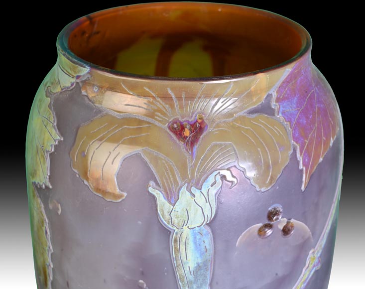 Clain & Perrier - Glass Paste Vase Decorated With Coloquintes, Circa 1900 Clain & Perrier - Glass Paste Vase Decorated With Coloquintes, Circa 1900-11