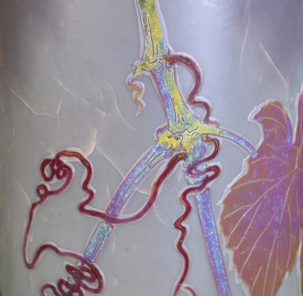 Clain & Perrier - Glass Paste Vase Decorated With Coloquintes, Circa 1900 Clain & Perrier - Glass Paste Vase Decorated With Coloquintes, Circa 1900-12