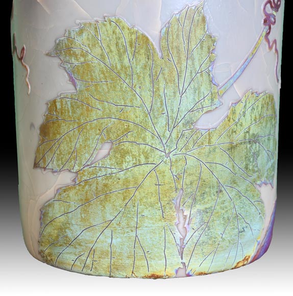 Clain & Perrier - Glass Paste Vase Decorated With Coloquintes, Circa 1900 Clain & Perrier - Glass Paste Vase Decorated With Coloquintes, Circa 1900-14