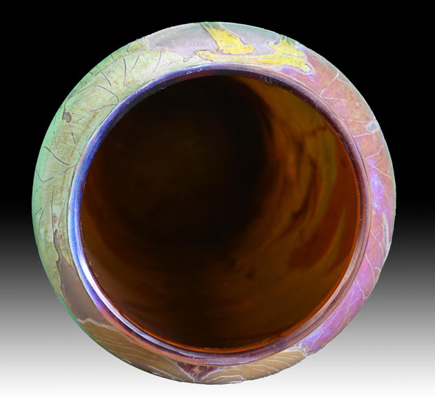 Clain & Perrier - Glass Paste Vase Decorated With Coloquintes, Circa 1900 Clain & Perrier - Glass Paste Vase Decorated With Coloquintes, Circa 1900-15