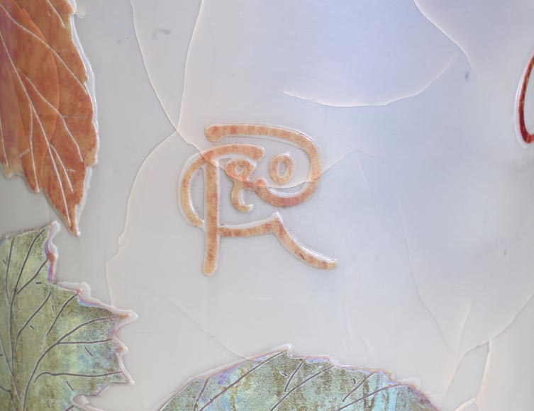 Clain & Perrier - Glass Paste Vase Decorated With Coloquintes, Circa 1900 Clain & Perrier - Glass Paste Vase Decorated With Coloquintes, Circa 1900-16