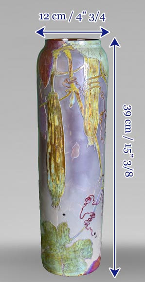 Clain & Perrier - Glass Paste Vase Decorated With Coloquintes, Circa 1900 Clain & Perrier - Glass Paste Vase Decorated With Coloquintes, Circa 1900-17
