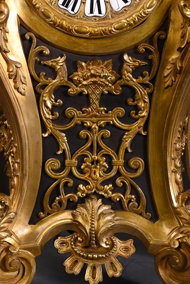 H&F Paris, Cartel with Four Espagnolette Figures, 19th Century H&F Paris, Cartel with Four Espagnolette Figures, 19th Century-6