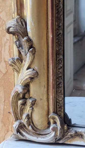 Napoleon III-style gilded trumeau with openwork shells Napoleon III-style gilded trumeau with openwork shells-6