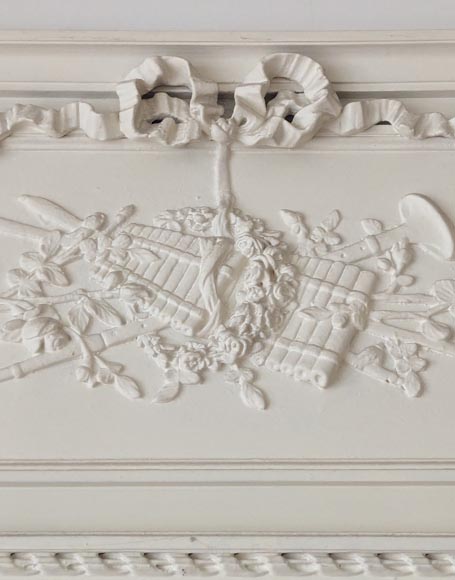 Louis XVI style trumeau decorated with musical instruments Louis XVI style trumeau decorated with musical instruments-2