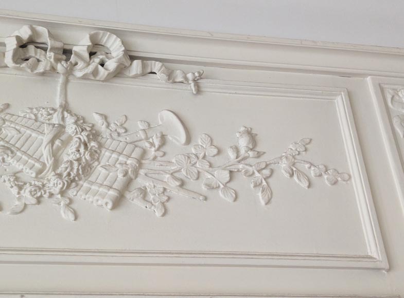 Louis XVI style trumeau decorated with musical instruments Louis XVI style trumeau decorated with musical instruments-3