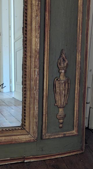 Louis XVI period trumeau decorated with an oil on canvas depicting a river bank Louis XVI period trumeau decorated with an oil on canvas depicting a river bank-6