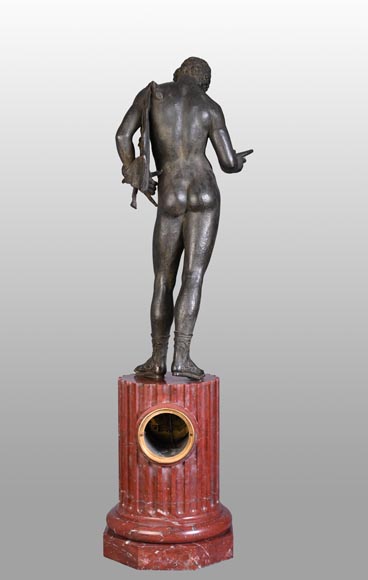 Parisian Clockmaker, Clock with “Narcissus” of Pompeii, late 19th Century Parisian Clockmaker, Clock with “Narcissus” of Pompeii, late 19th Century-12