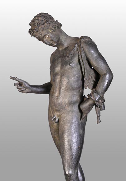 Parisian Clockmaker, Clock with “Narcissus” of Pompeii, late 19th Century Parisian Clockmaker, Clock with “Narcissus” of Pompeii, late 19th Century-15