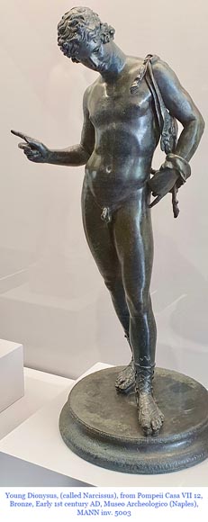 Parisian Clockmaker, Clock with “Narcissus” of Pompeii, late 19th Century Parisian Clockmaker, Clock with “Narcissus” of Pompeii, late 19th Century-16