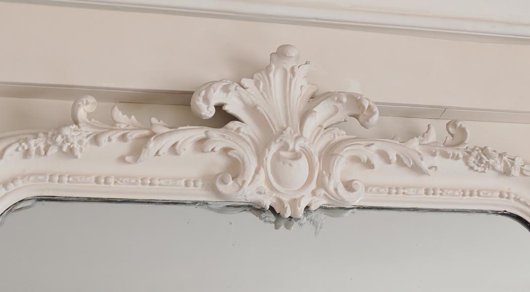 Louis XV style trumeau decorated with a palmette and flowers Louis XV style trumeau decorated with a palmette and flowers-2