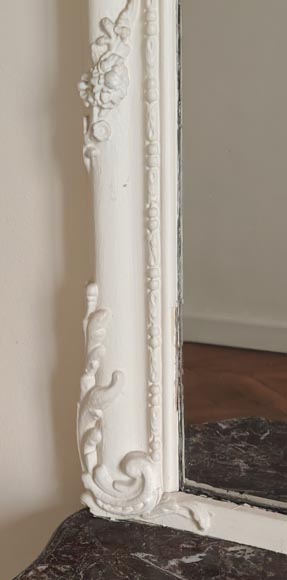 Louis XV style trumeau decorated with a palmette and flowers Louis XV style trumeau decorated with a palmette and flowers-5