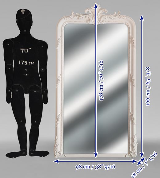 Louis XV style trumeau decorated with a palmette and flowers Louis XV style trumeau decorated with a palmette and flowers-7