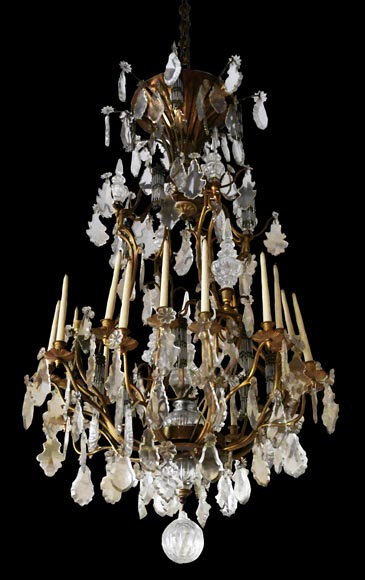 Twenty-four light-arm chandelier decorated with crystals-0