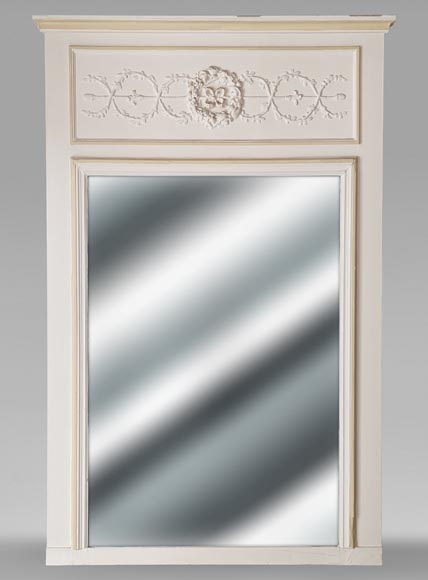 Louis XVI style trumeau with small wreath of flowers Louis XVI style trumeau with small wreath of flowers-0