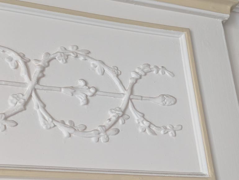 Louis XVI style trumeau with small wreath of flowers Louis XVI style trumeau with small wreath of flowers-3