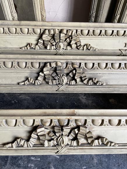 Set of Three Carved Wooden Curtain Boxes, Louis XVI Period Set of Three Carved Wooden Curtain Boxes, Louis XVI Period-3