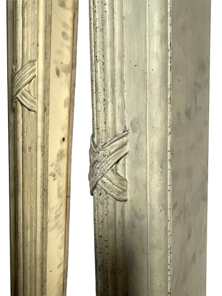 Set of Three Carved Wooden Curtain Boxes, Louis XVI Period Set of Three Carved Wooden Curtain Boxes, Louis XVI Period-7
