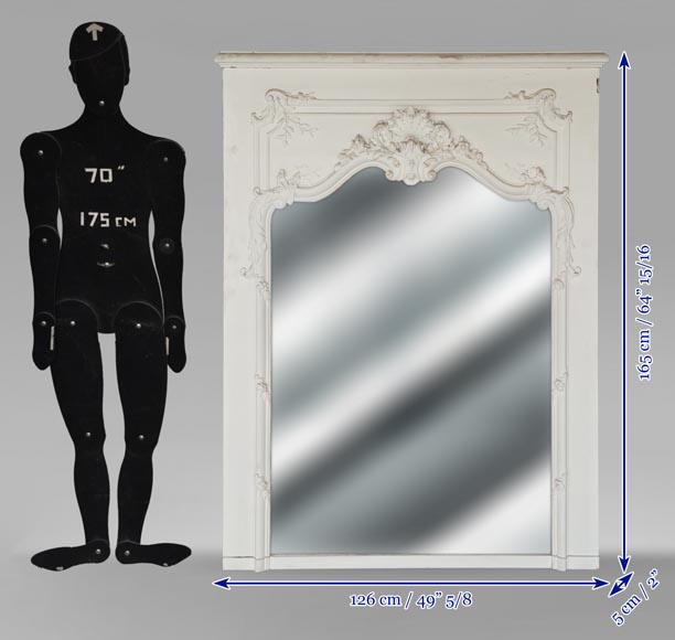 Louis XV style trumeau decorated with a beautiful shell Louis XV style trumeau decorated with a beautiful shell-6