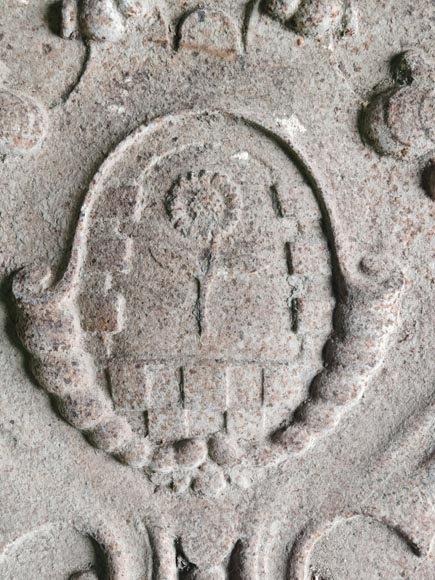 Large fireback with coat of arms dated 1709 Large fireback with coat of arms dated 1709-8