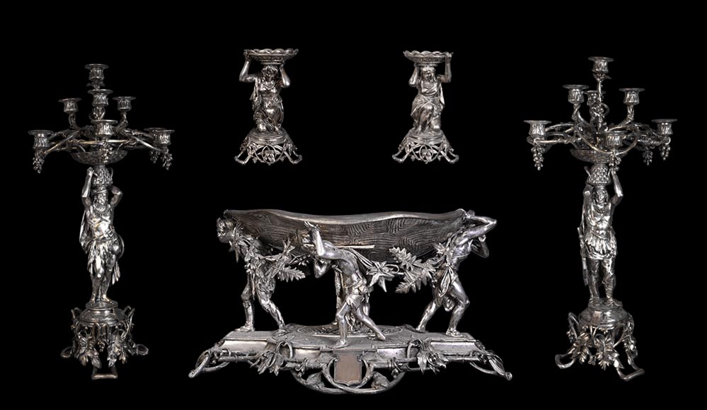 CAILAR, BAYARD & CIE – Table centerpiece featuring Native Americans-0