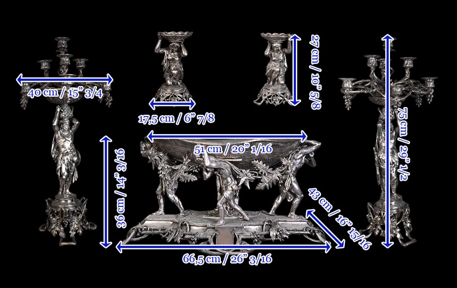 CAILAR, BAYARD & CIE – Table centerpiece featuring Native Americans-32