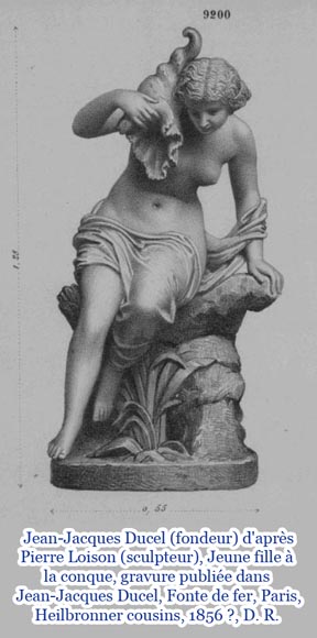 DUCEL Foundry after Pierre LOISON, Young Girl with a Conch, middle of the 19th century DUCEL Foundry after Pierre LOISON, Young Girl with a Conch, middle of the 19th century-21