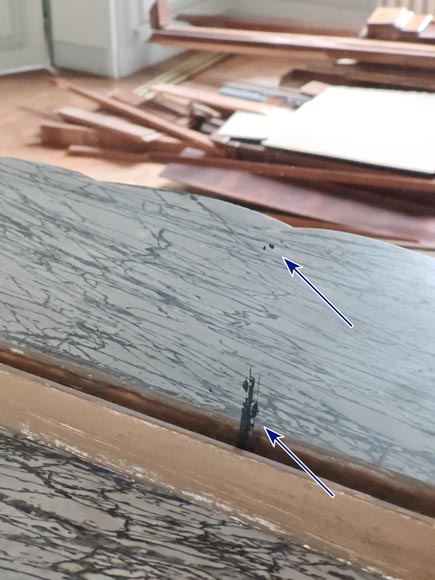 Gilded Louis XV style trumeau adorned with an openwork palmette Gilded Louis XV style trumeau adorned with an openwork palmette-6