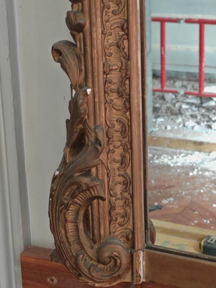 Louis XV-style trumeau with openwork shells, painted Louis XV-style trumeau with openwork shells, painted-4