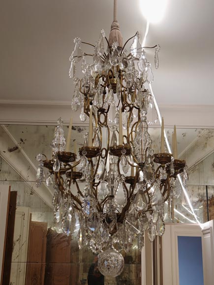 Pair of modern crystal chandeliers, Versailles models Pair of modern crystal chandeliers, Versailles models-3
