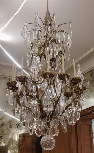 Pair of modern crystal chandeliers, Versailles models Pair of modern crystal chandeliers, Versailles models-7