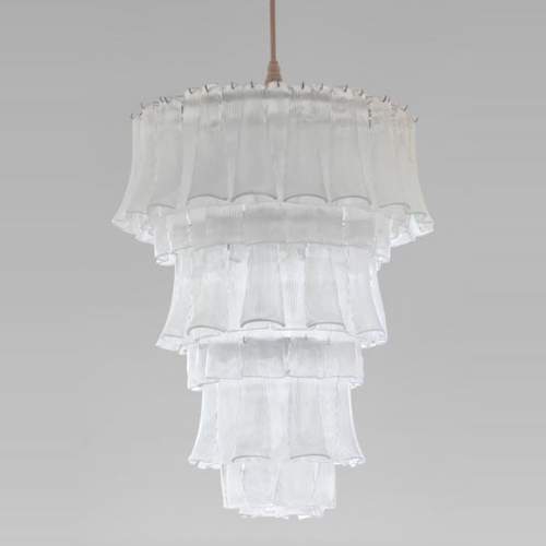 Glass petal chandelier, made in the 90s