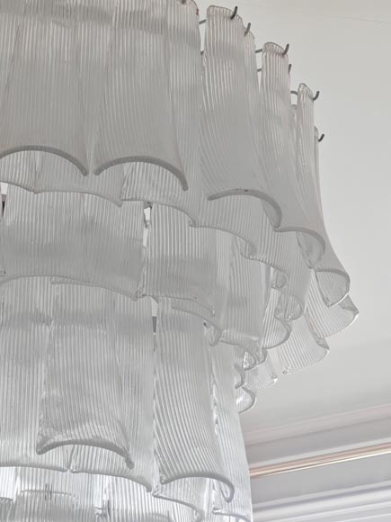 Glass petal chandelier, made in the 90s Glass petal chandelier, made in the 90s-6